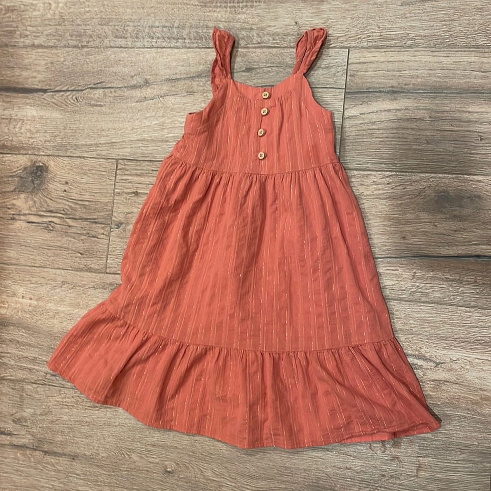 3T Art Class dress. Rust color with gold threads. Excellent condition.